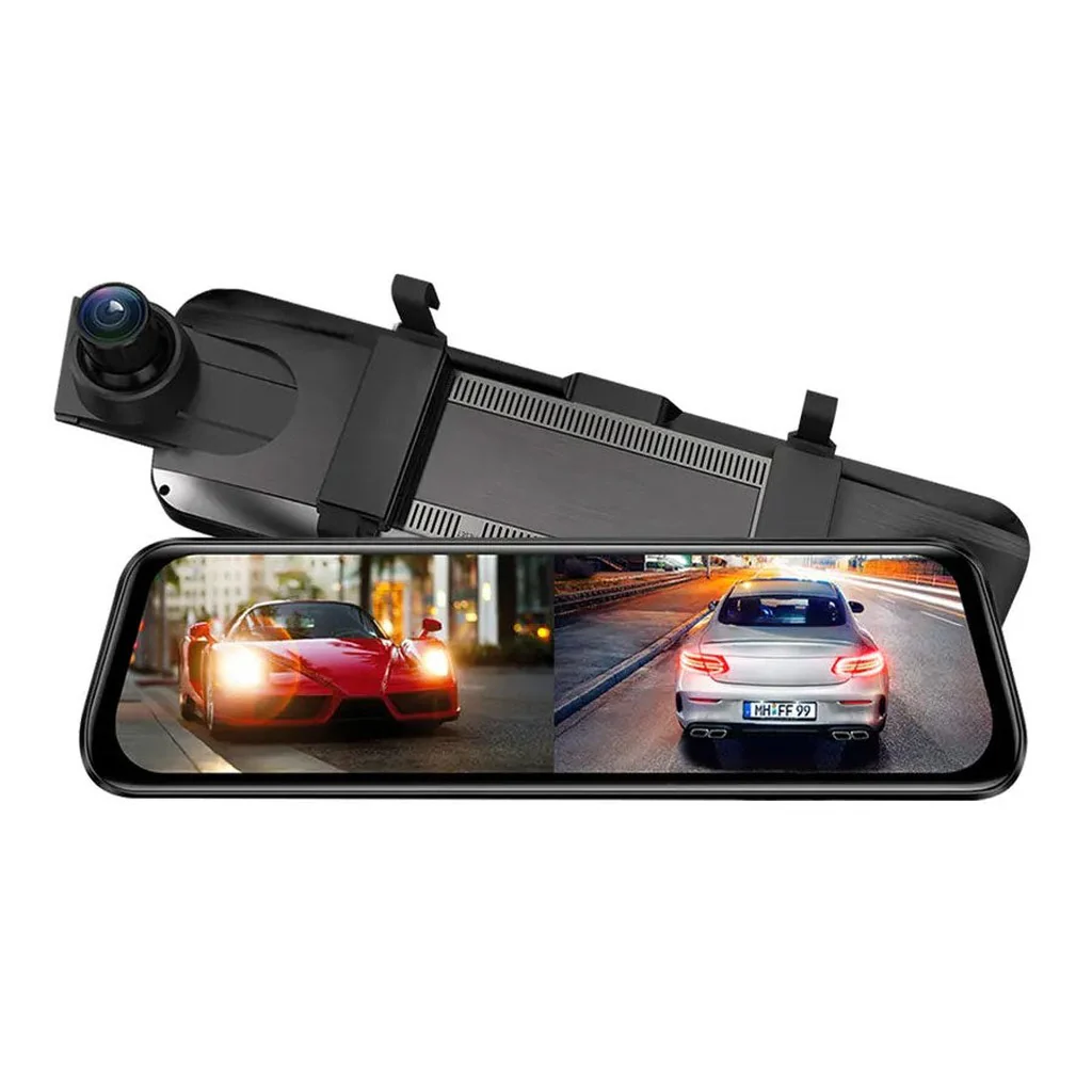 Kamera samochodowa w lusterku 4k WiFi+Kamera tylna+Karta 64GB+Kabel parkingowy