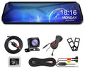 Kamera samochodowa w lusterku 4k WiFi+Kamera tylna+Karta 64GB+Kabel parkingowy